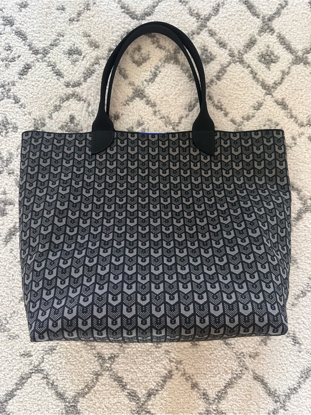 Rothy's Black and Gray Patterned Tote